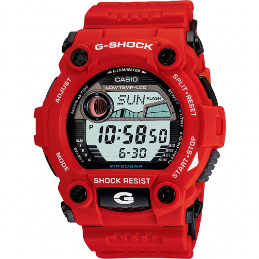 G-SHOCK G-7900A-4DR Men’s Digital Watch, 200M, Moon & Tide Graph, Red
