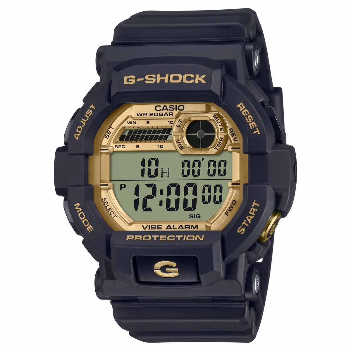 Casio G-SHOCK GD-350GB-1 Digital Watch, 200M, Vibration & Flash Alerts, Black