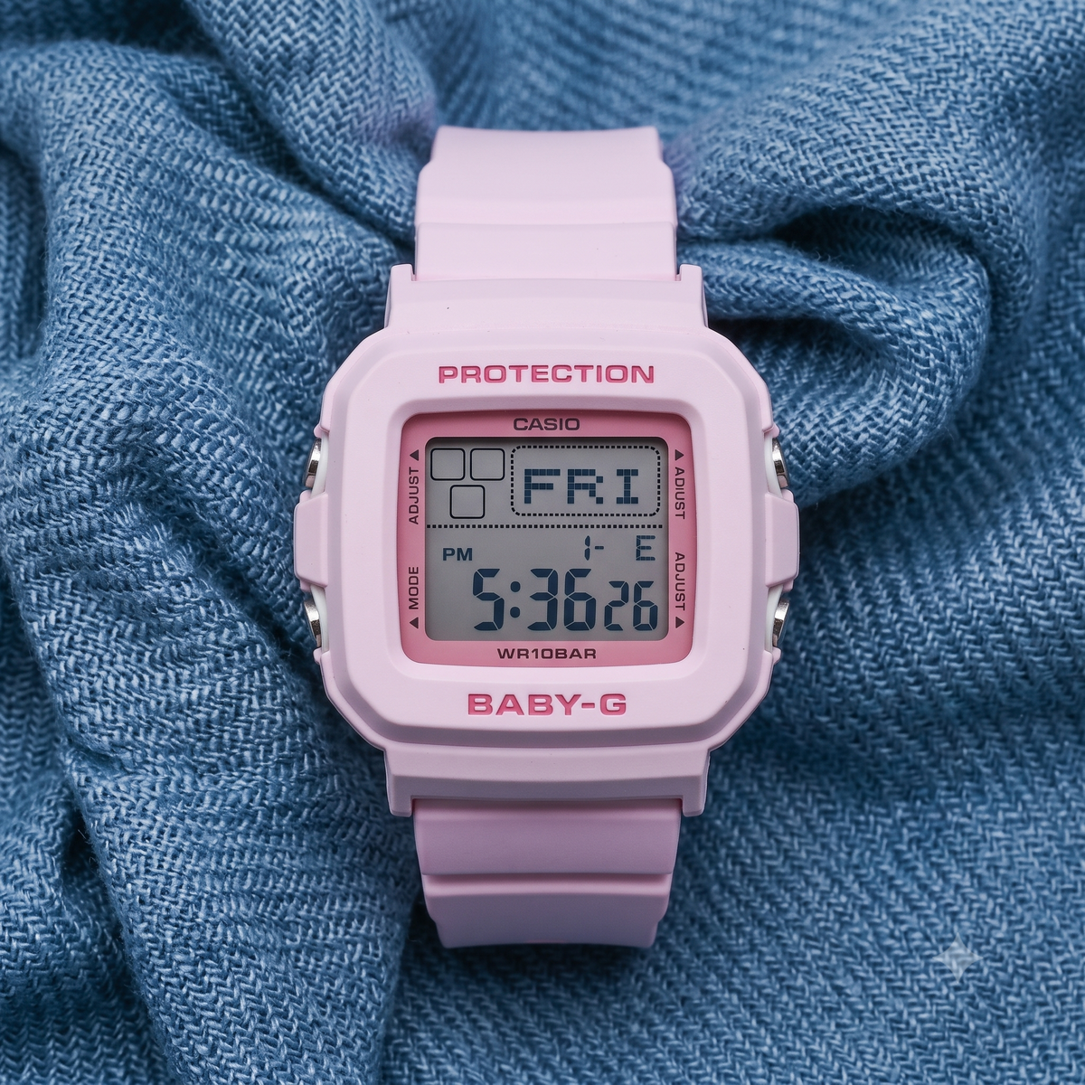 Casio BABY-G BGD-10-4 Digital Watch, 100M Water Resistant, Pink