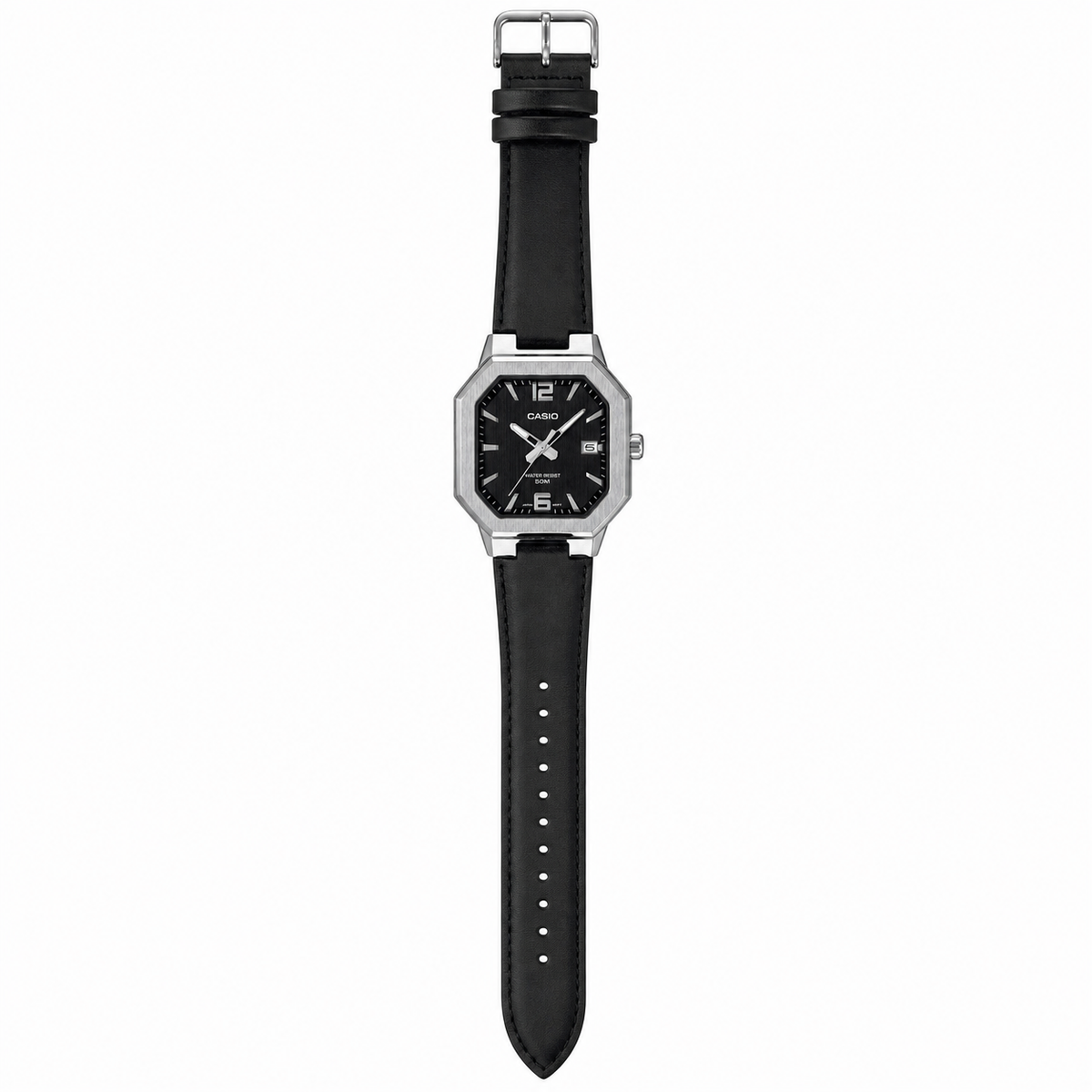 Casio Enticer MTP-B195L-1AV Men’s Analog Watch, Black Dial, Leather Strap