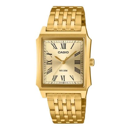 Casio MTP-B190G-9BV Men’s Analog Watch, Gold Dial, Gold Stainless Steel