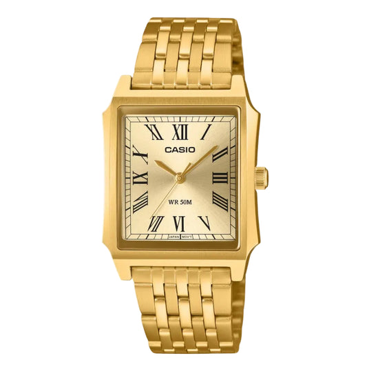 Casio MTP-B190G-9BV Men’s Analog Watch, Gold Dial, Gold Stainless Steel
