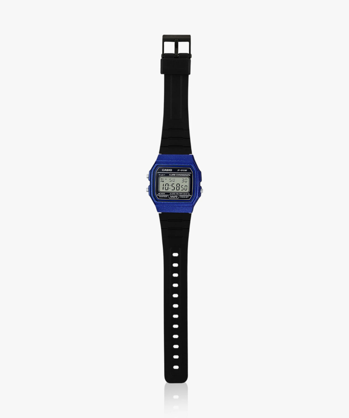 Casio F-91WM-2A Unisex Digital Watch, Blue Retro Design, Resin Strap