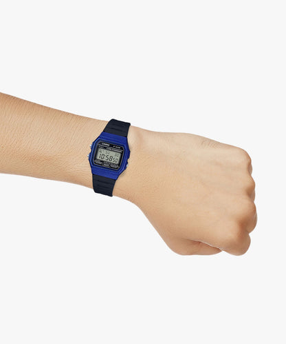 Casio F-91WM-2A Unisex Digital Watch, Blue Retro Design, Resin Strap