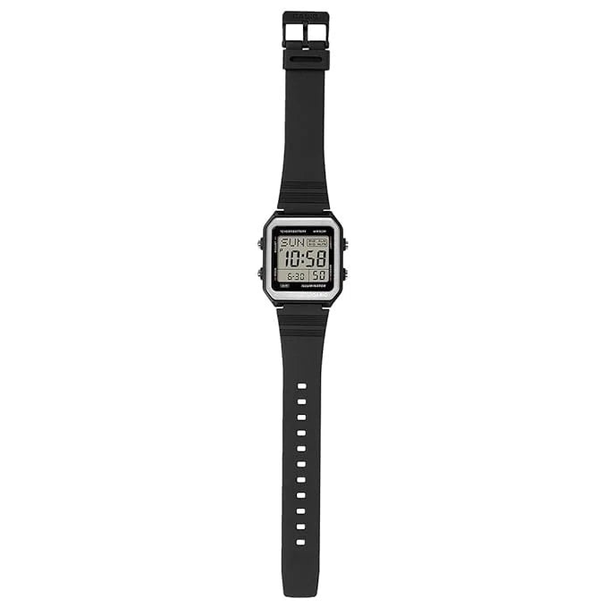 Casio W-221H-1AV Unisex Digital Watch, World Time, 10-Year Battery, Black