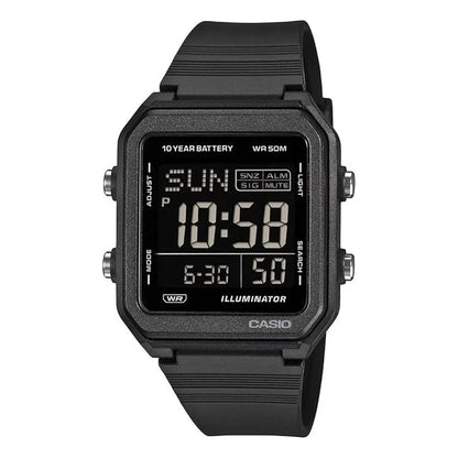 Casio W-221H-1BV Unisex Digital Watch, World Time, Black