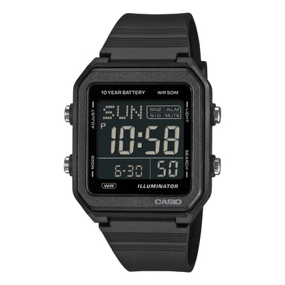 Casio W-221H-1BV Unisex Digital Watch, World Time, Black