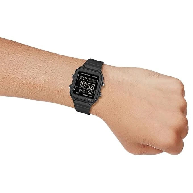 Casio W-221H-1BV Unisex Digital Watch, World Time, Black