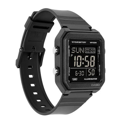 Casio W-221H-1BV Unisex Digital Watch, World Time, Black