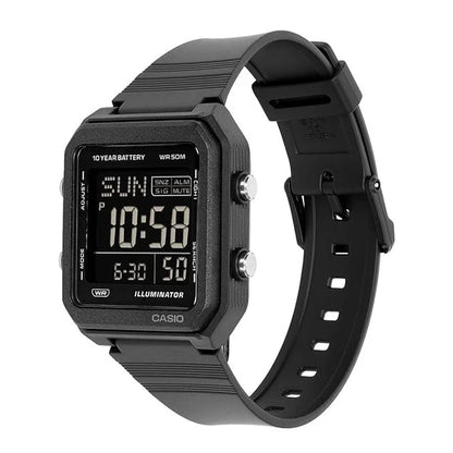 Casio W-221H-1BV Unisex Digital Watch, World Time, Black