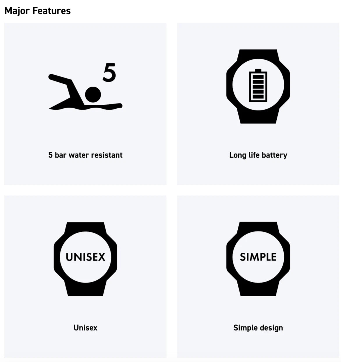 Casio W-221H-1BV Unisex Digital Watch, World Time, Black
