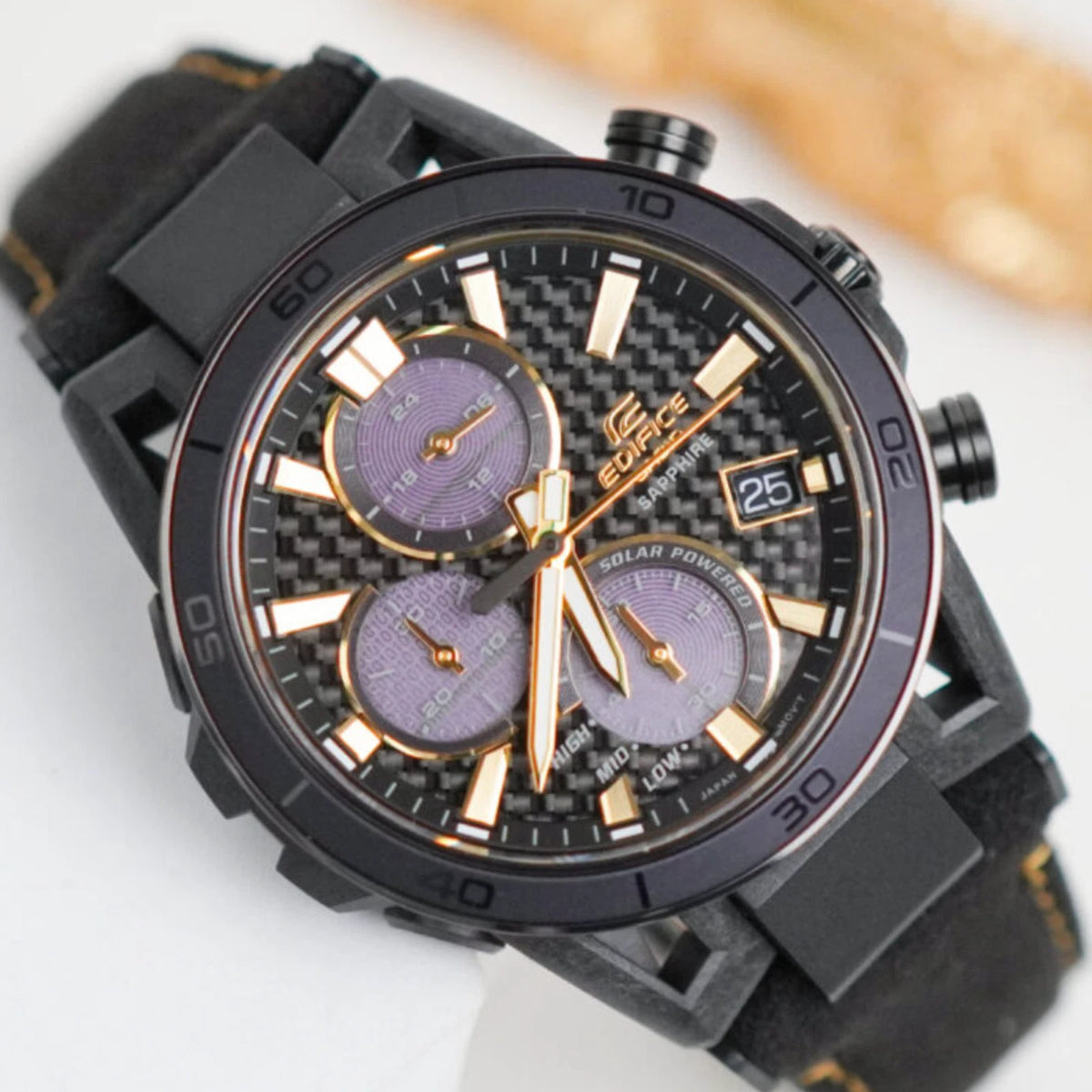 Casio Edifice EFS-S640ZE-1A Men’s Chronograph Watch, 50th Anniversary Limited Edition, Black & Gold