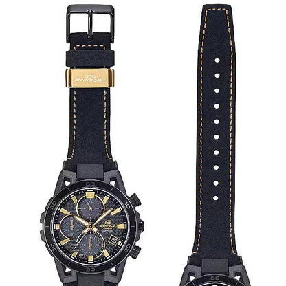 Casio Edifice EFS-S640ZE-1A Men’s Chronograph Watch, 50th Anniversary Limited Edition, Black & Gold