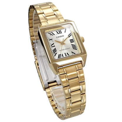 Casio LTP-V007G-9B Women’s Analog Watch, Gold Tone, Roman Dial, Stainless Steel
