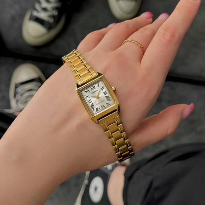 Casio LTP-V007G-9B Women’s Analog Watch, Gold Tone, Roman Dial, Stainless Steel
