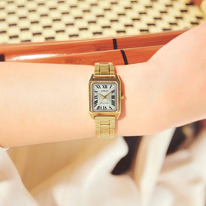 Casio LTP-V007G-9B Women’s Analog Watch, Gold Tone, Roman Dial, Stainless Steel