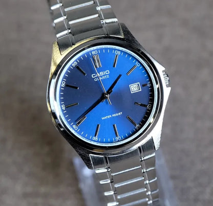 Casio MTP-1183A-2A Men’s Stainless Steel Watch, Blue Dial & Date