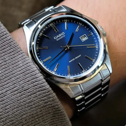 Casio MTP-1183A-2A Men’s Stainless Steel Watch, Blue Dial & Date