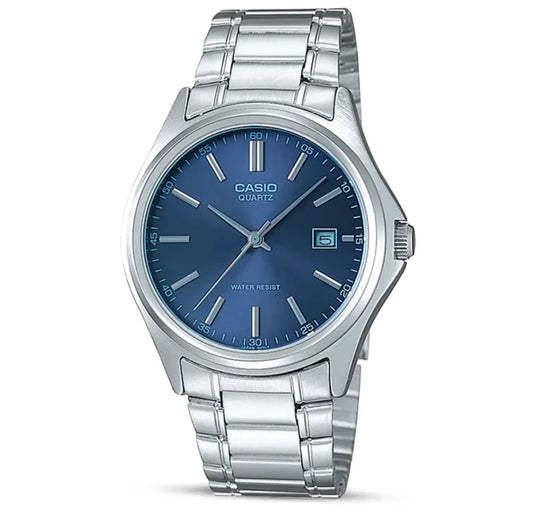 Casio MTP-1183A-2A Men’s Stainless Steel Watch, Blue Dial & Date