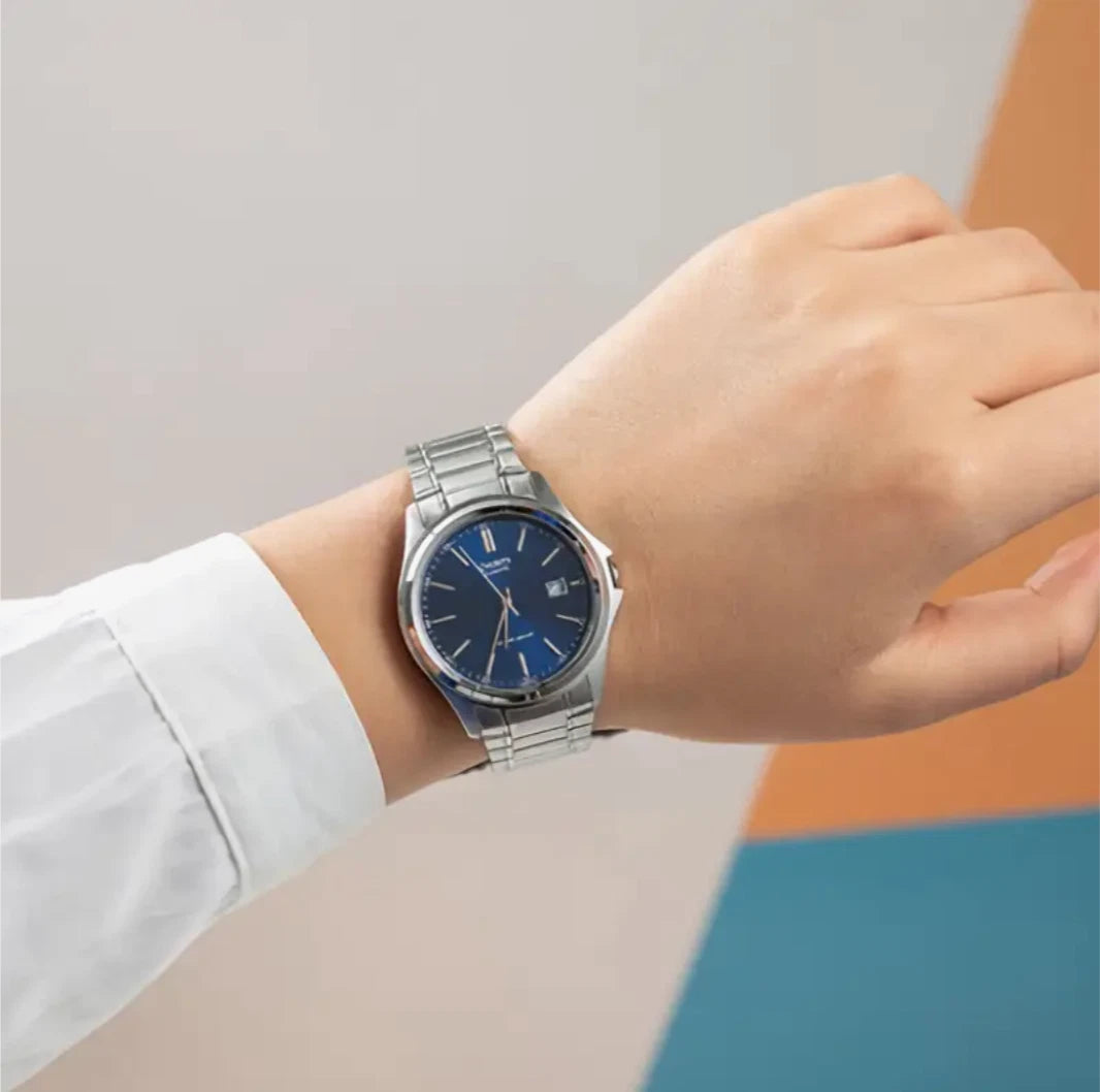 Casio MTP-1183A-2A Men’s Stainless Steel Watch, Blue Dial & Date