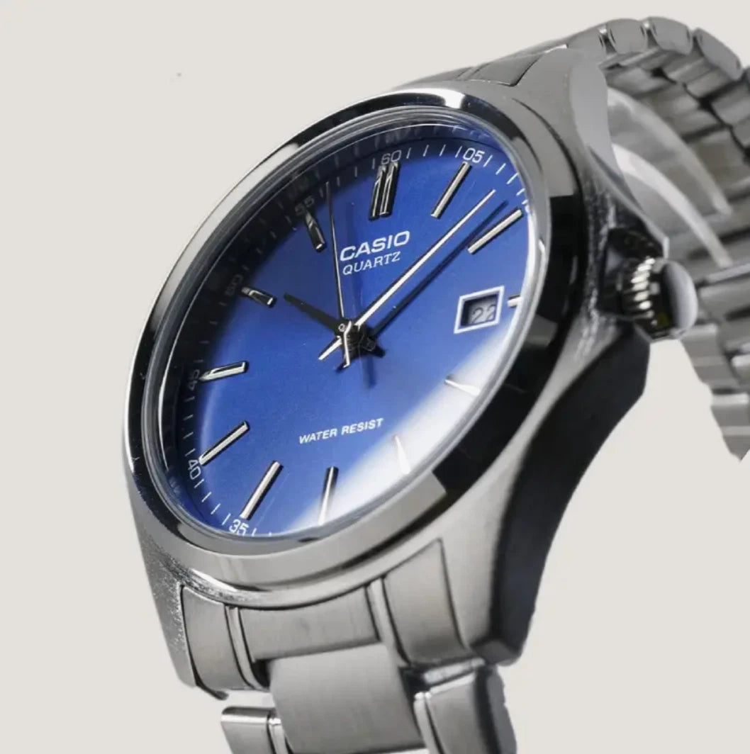 Casio MTP-1183A-2A Men’s Stainless Steel Watch, Blue Dial & Date