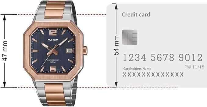 Casio MTP-B195RG-2AV Men’s Rose Gold Stainless Steel Watch, Blue Dial & Date