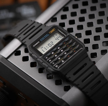 Casio CA-53W-1ER Calculator Digital Watch, Black Retro Design