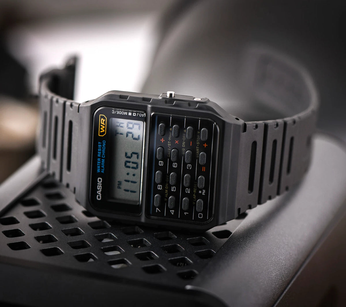Casio CA-53W-1ER Calculator Digital Watch, Black Retro Design
