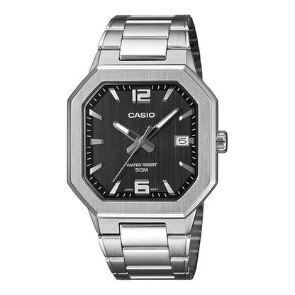 Casio MTP-B195D-1AV Men’s Stainless Steel Watch, Black Dial & Date