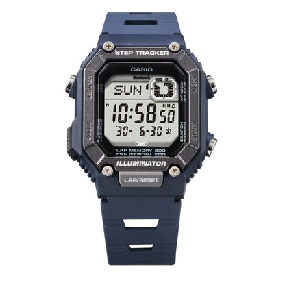Casio WS-B1000-2AV Bluetooth Digital Watch, Step Tracker, Navy Blue