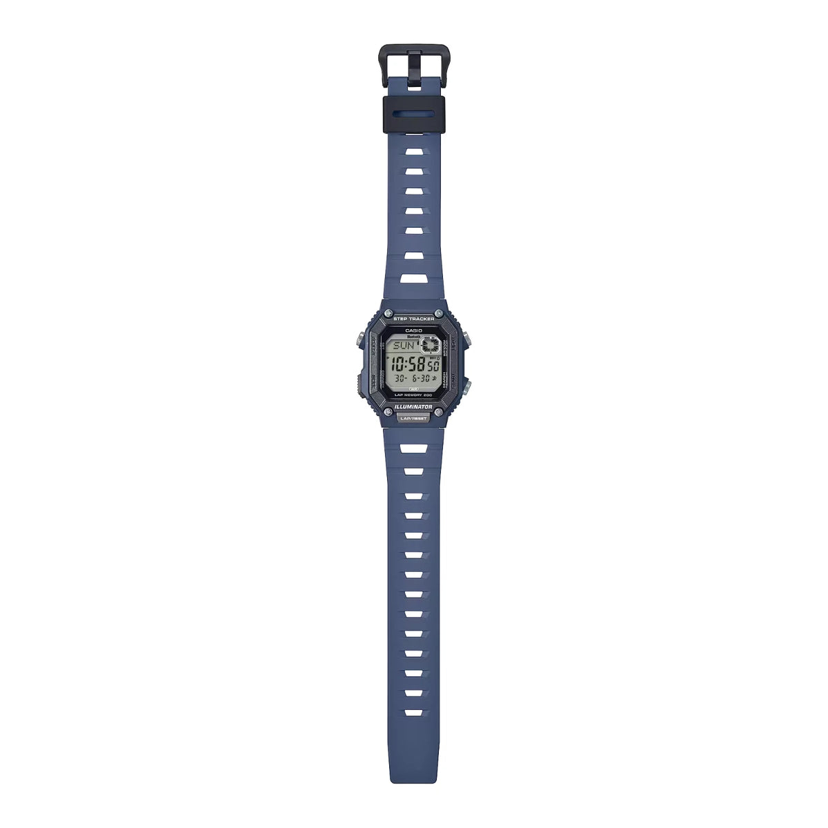 Casio WS-B1000-2AV Bluetooth Digital Watch, Step Tracker, Navy Blue